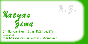 matyas zima business card